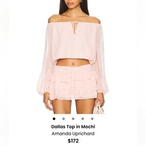 Amanda Uprichard Dallas top and Dallas Skirt in Mochi
